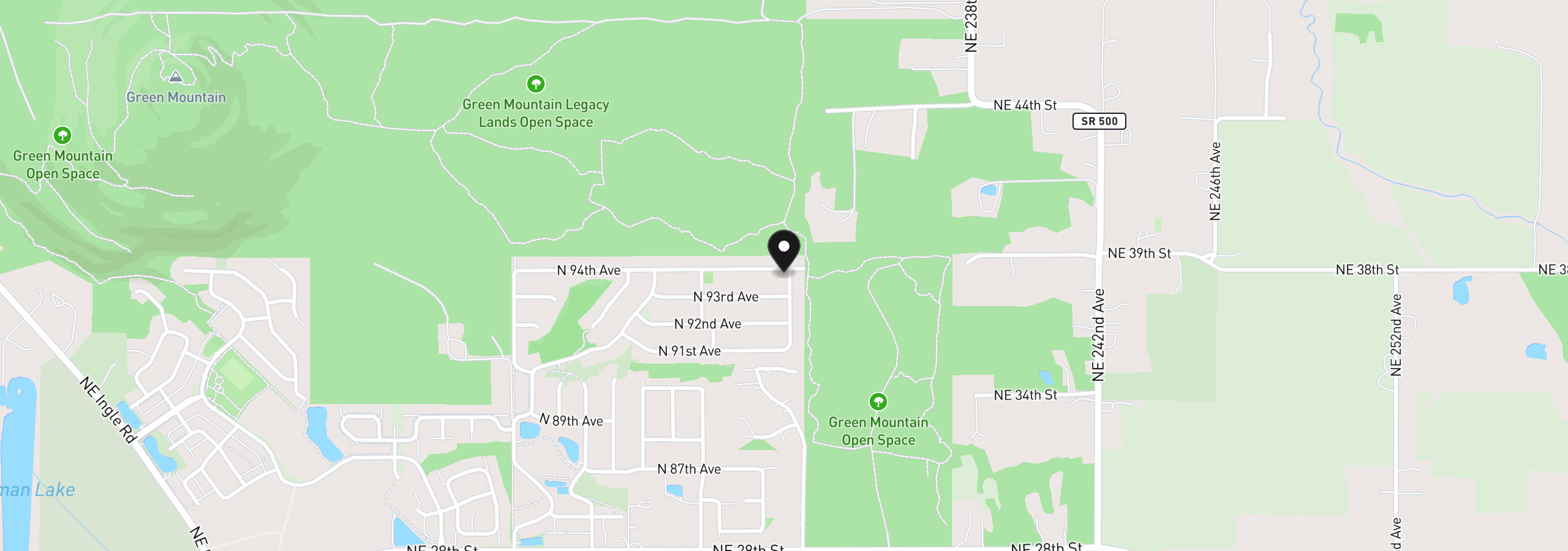Map showing the location of 5188 N 94th Ave, Camas, Wa 98607