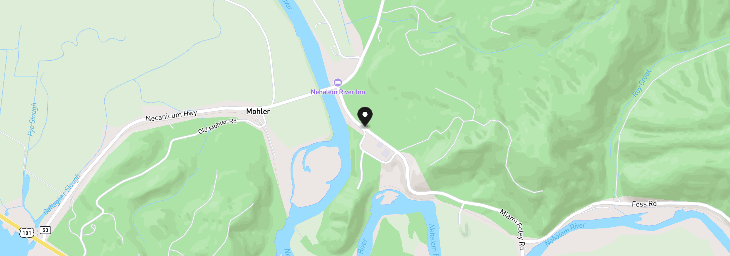 Map showing the location of Miami Foley Rd Lot95, Nehalem, OR 97131