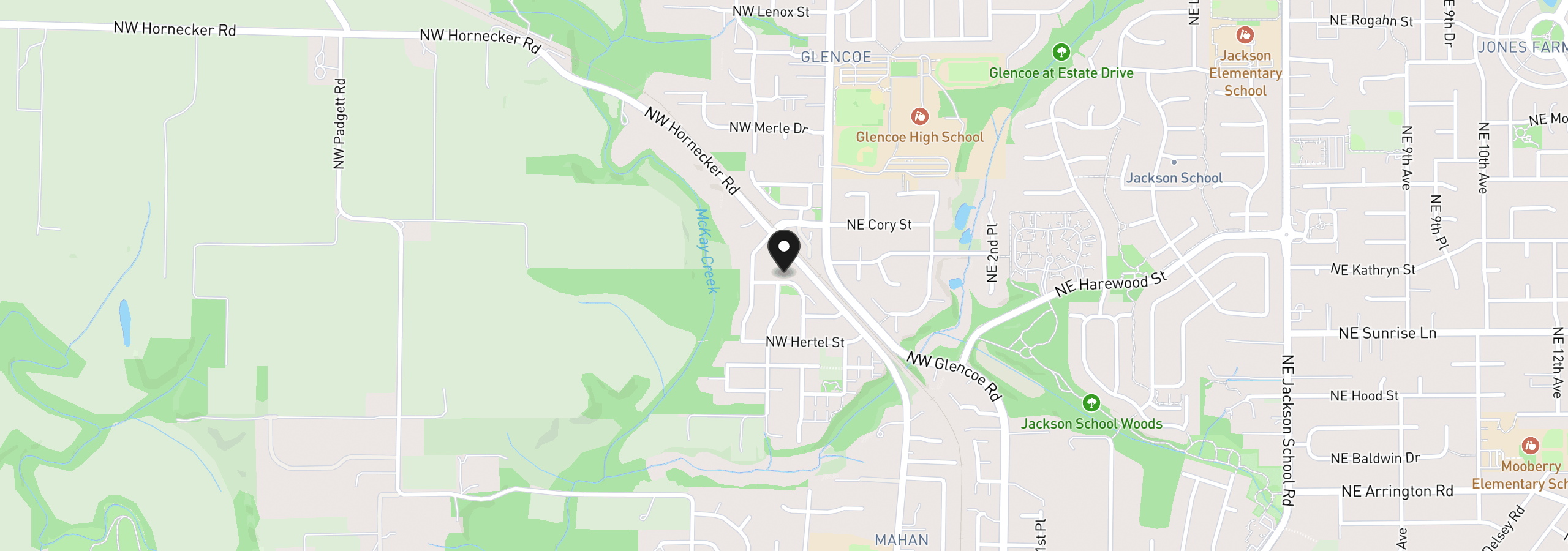 Map showing the location of 773 NW Forest Creek Dr, Hillsboro, OR 97124