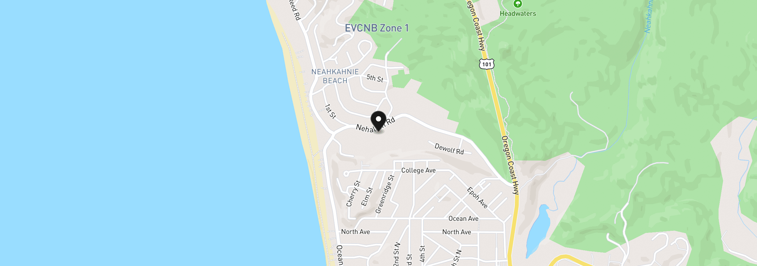 Map showing the location of 8189 Nehalem Rd, Nehalem, OR 97131