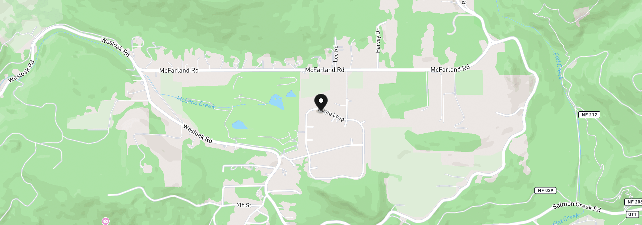 Map showing the location of 76846 Bugle Loop, Oakridge, OR 97463