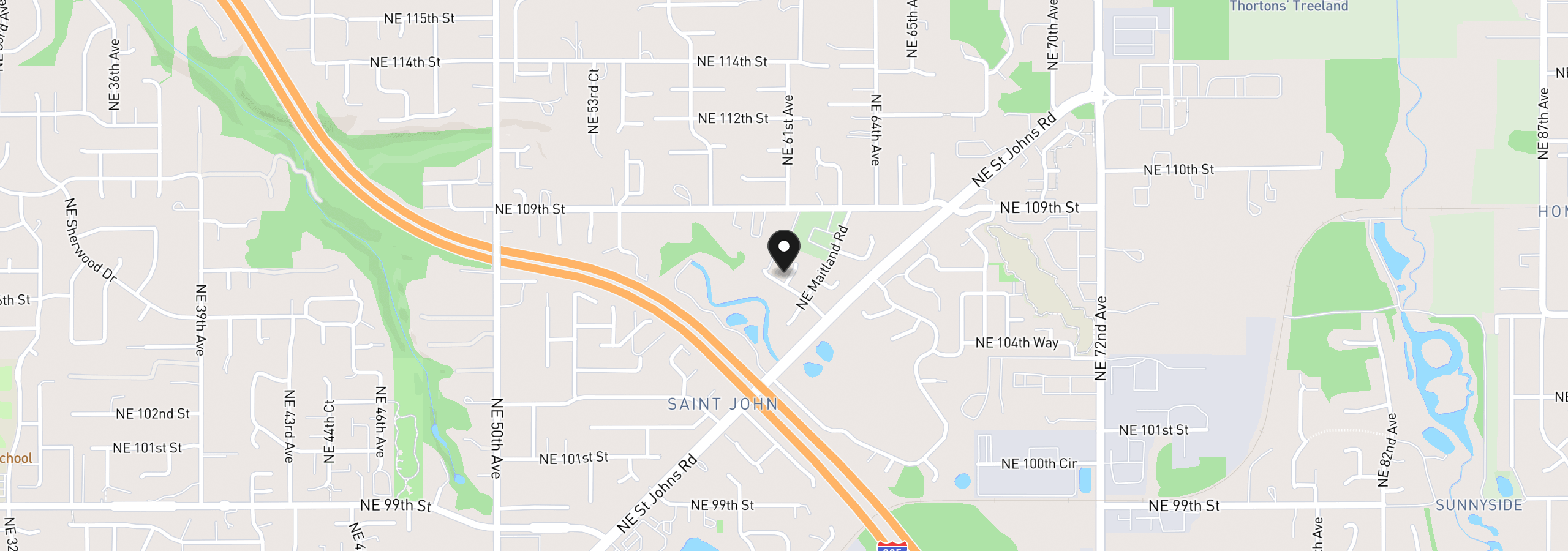 Map showing the location of 5918 NE 106th Way, Vancouver, Wa 98686