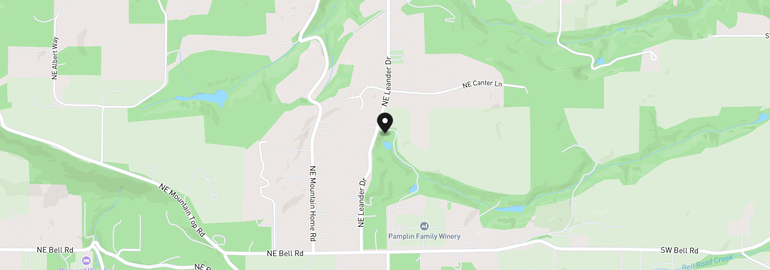 Map showing the location of NE Leander Lot A, Sherwood, OR 97140