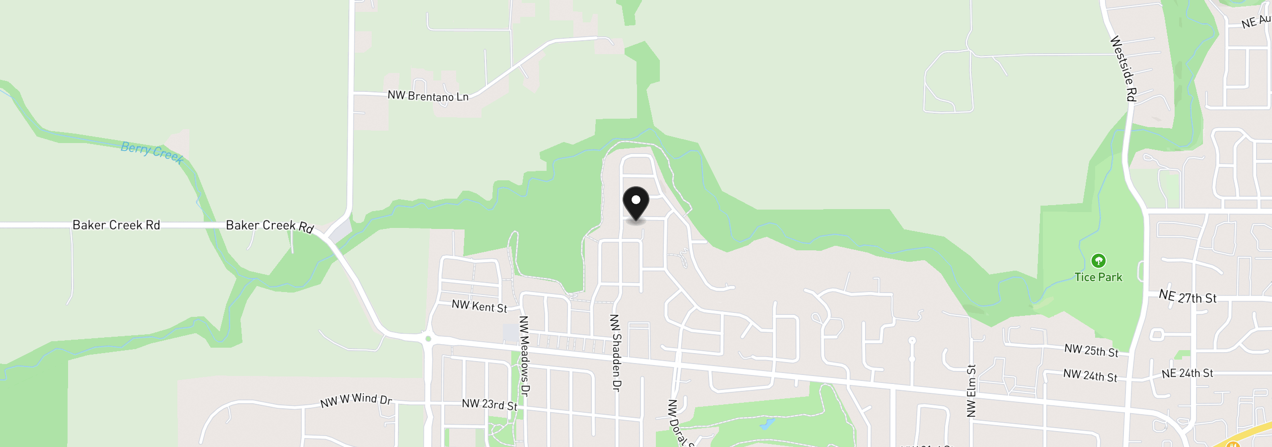 Map showing the location of 1578 NW Tracy St, McMinnville, OR 97128
