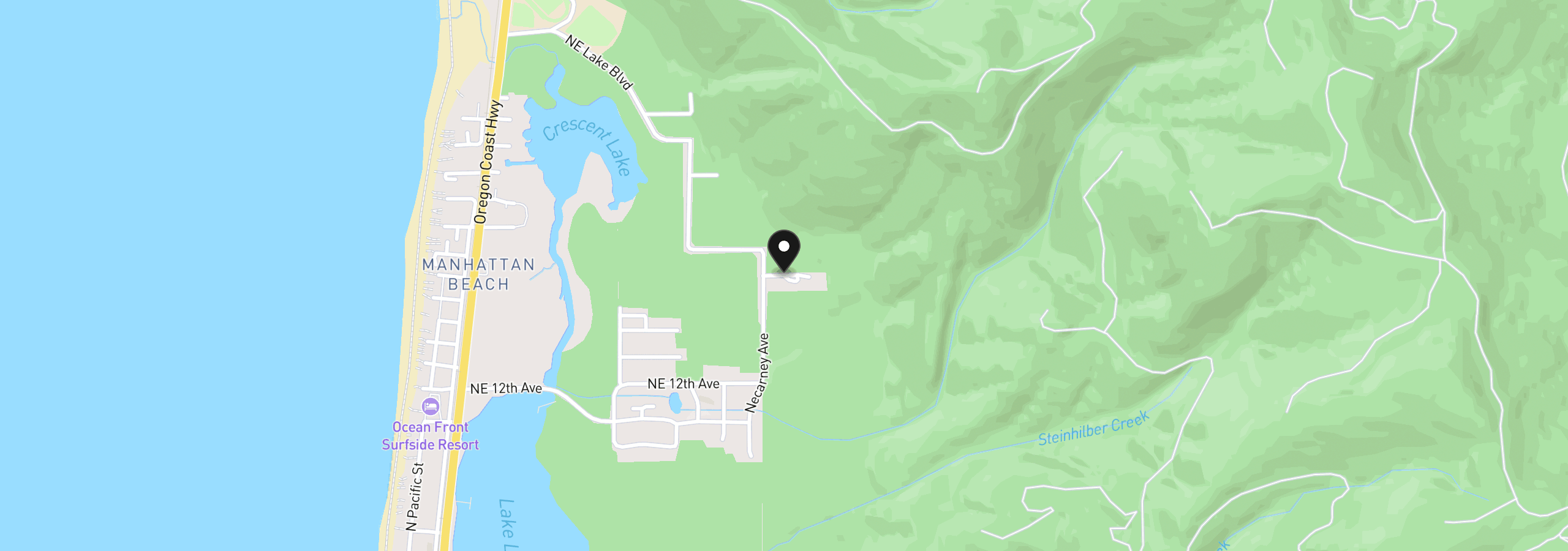Map showing the location of NE 17th Ave 37-44, Rockaway Beach, OR 97136