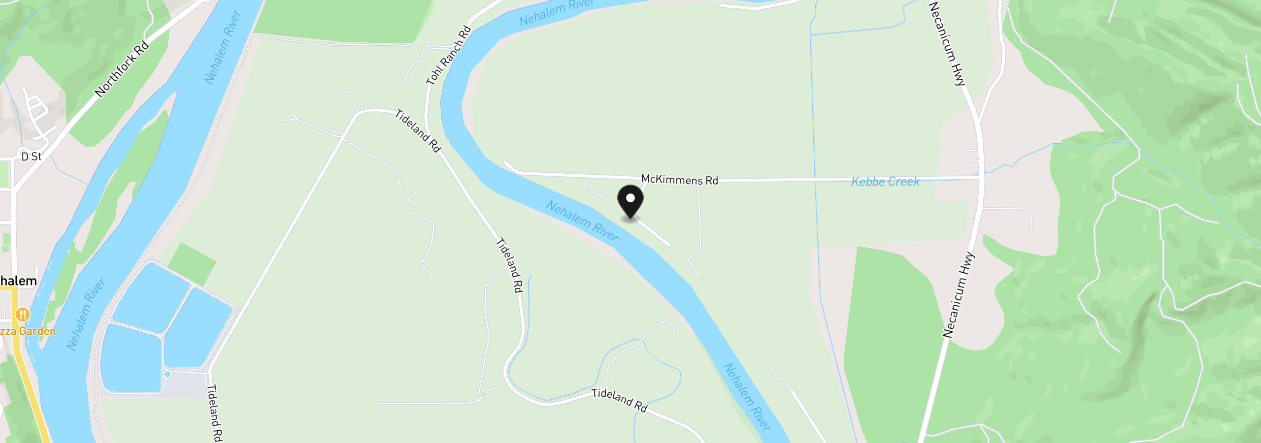 Map showing the location of 15755 McKimens Rd, Nehalem, OR 97131