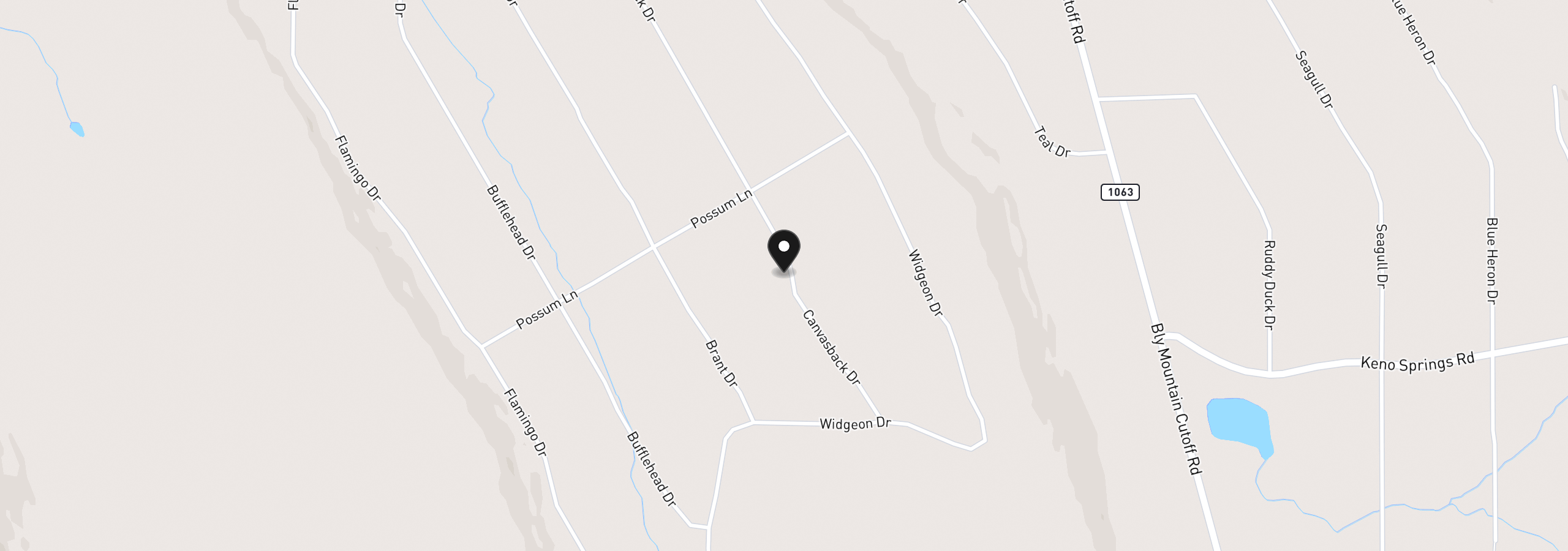 Map showing the location of Canvasback Dr 5, Bonanza, OR 97623