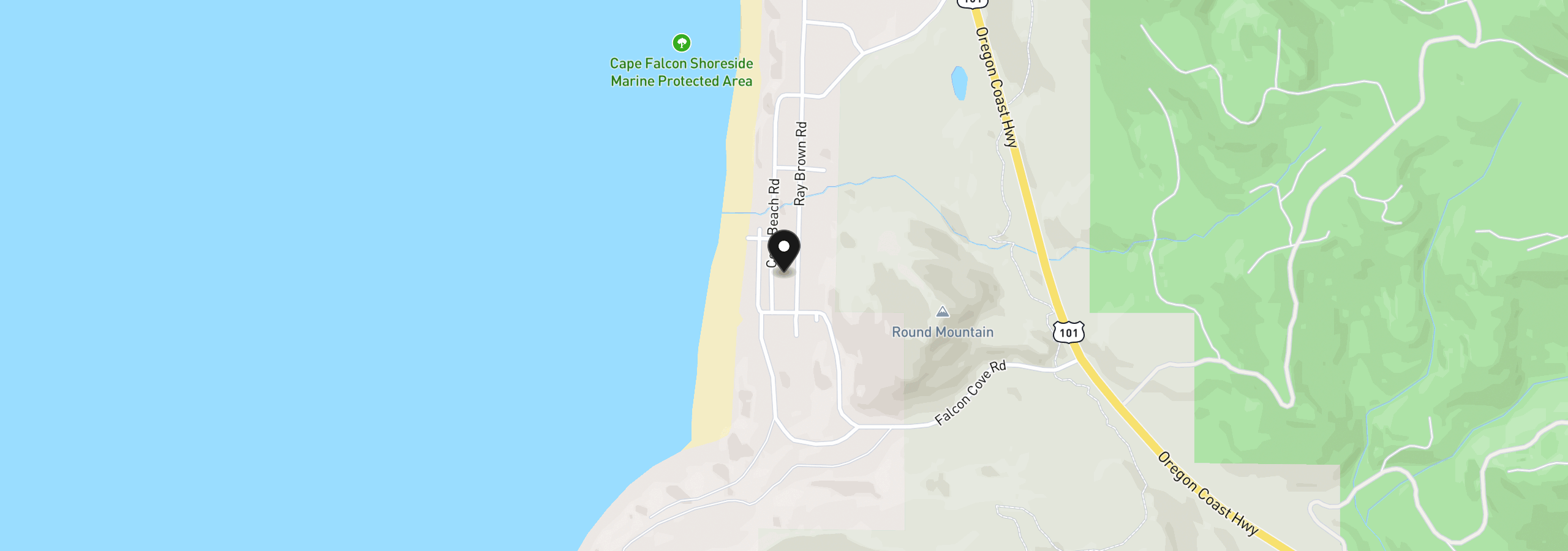 Map showing the location of Ray Brown 1504, Arch Cape, OR 97102