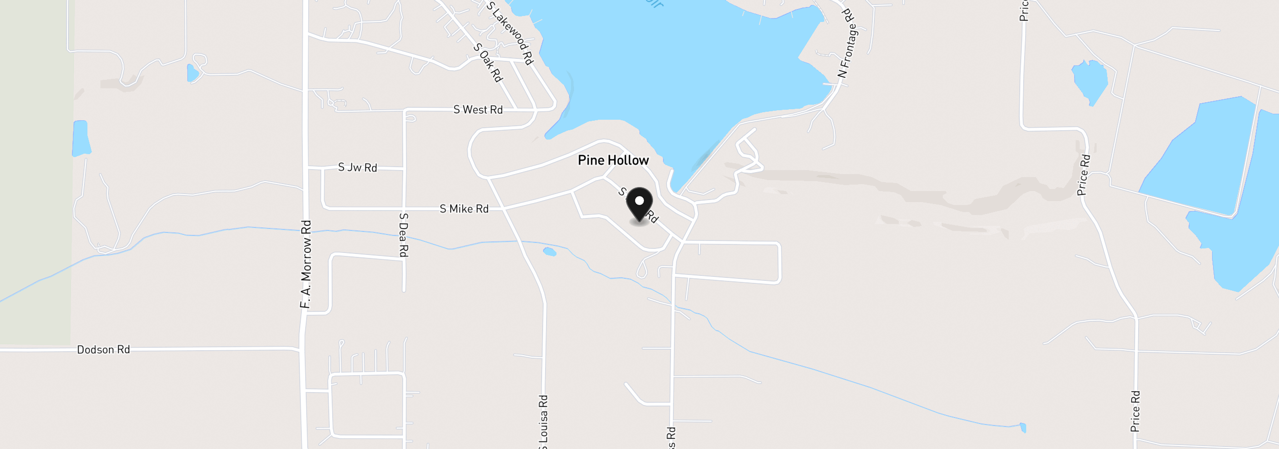 Map showing the location of 58 S High Rd, Wamic, OR 97063