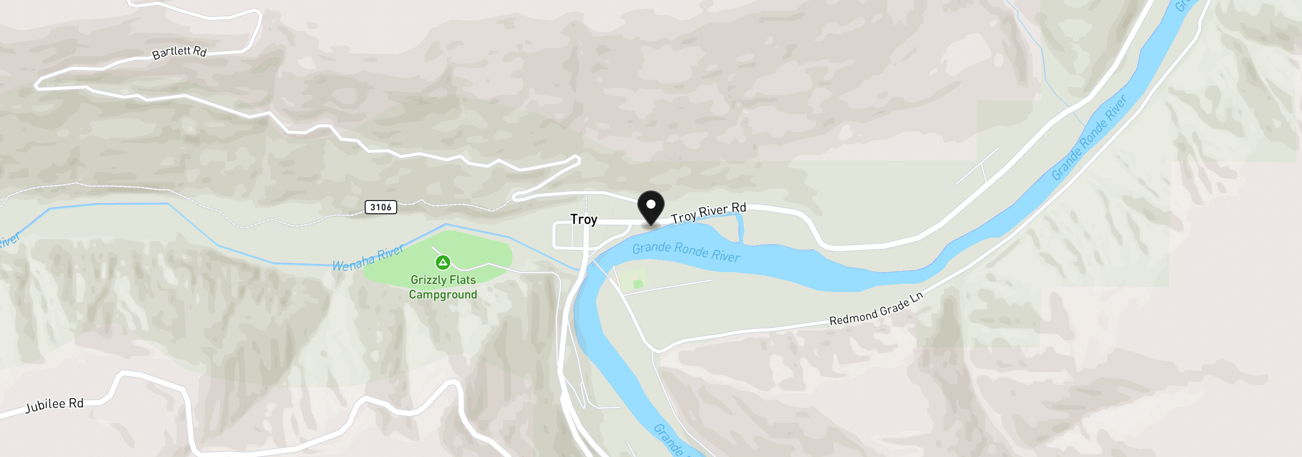 Map showing the location of 84665 Grand Ronde Rd, Enterprise, OR 97828
