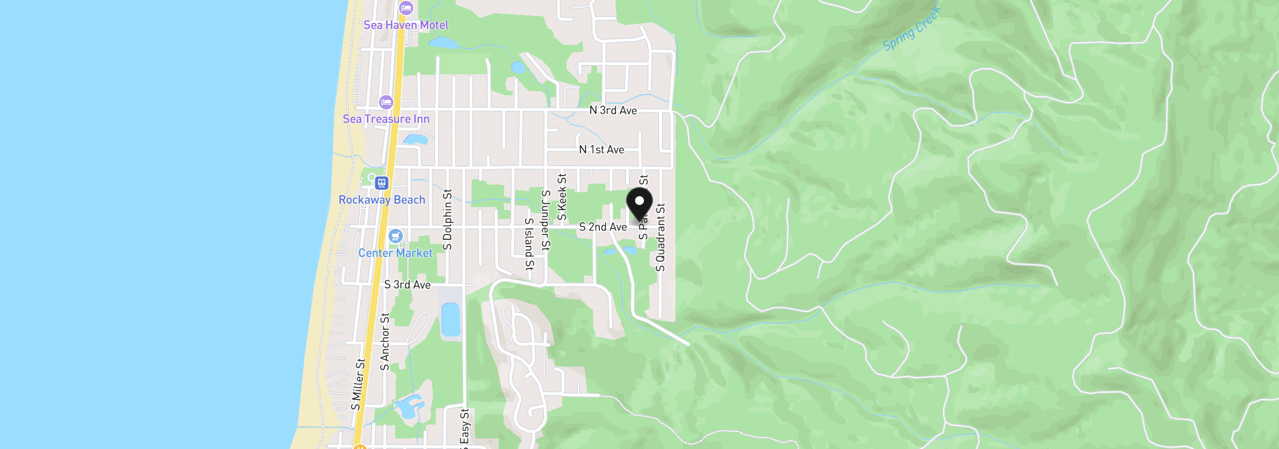 Map showing the location of 00 Palisades, Rockaway Beach, OR 97136