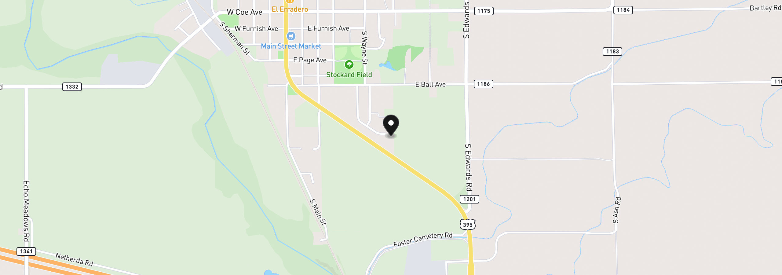 Map showing the location of 640 Jimmy St, Stanfield, OR 97875