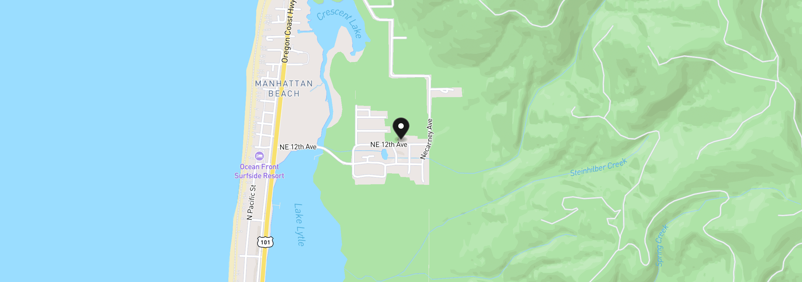 Map showing the location of Taxlot 18600 18600, Rockaway Beach, OR 97136
