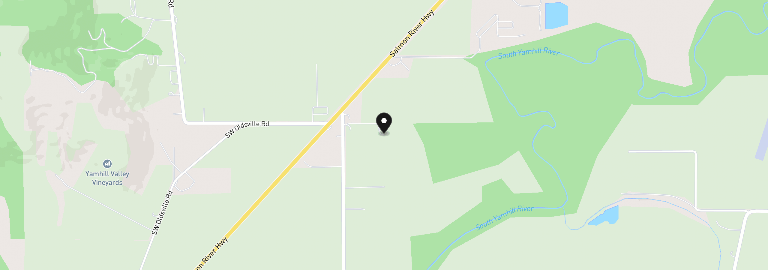 Map showing the location of 14815 SW Delashmutt Ln, McMinnville, OR 97128