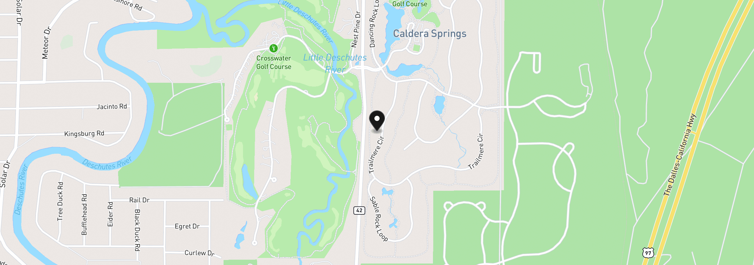 Map showing the location of 56385 Trailmere Cir 319, Bend, OR 97707