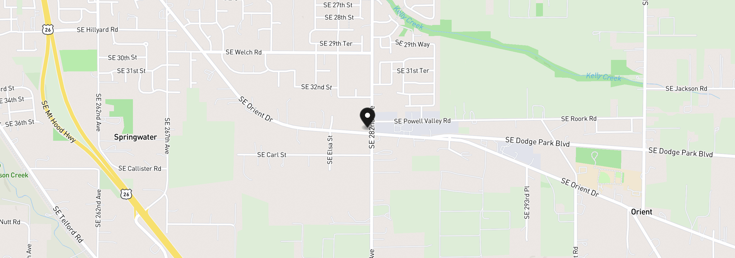 Map showing the location of 28131 SE Orient Dr, Gresham, OR 97080