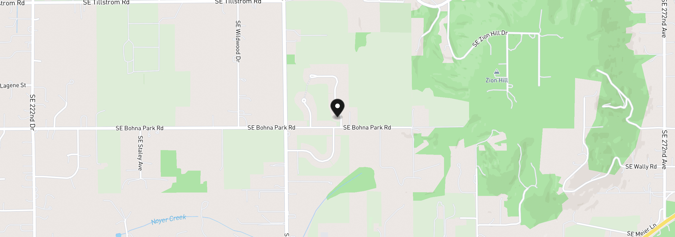 Map showing the location of 12351 SE Anna Ct, Damascus, OR 97089