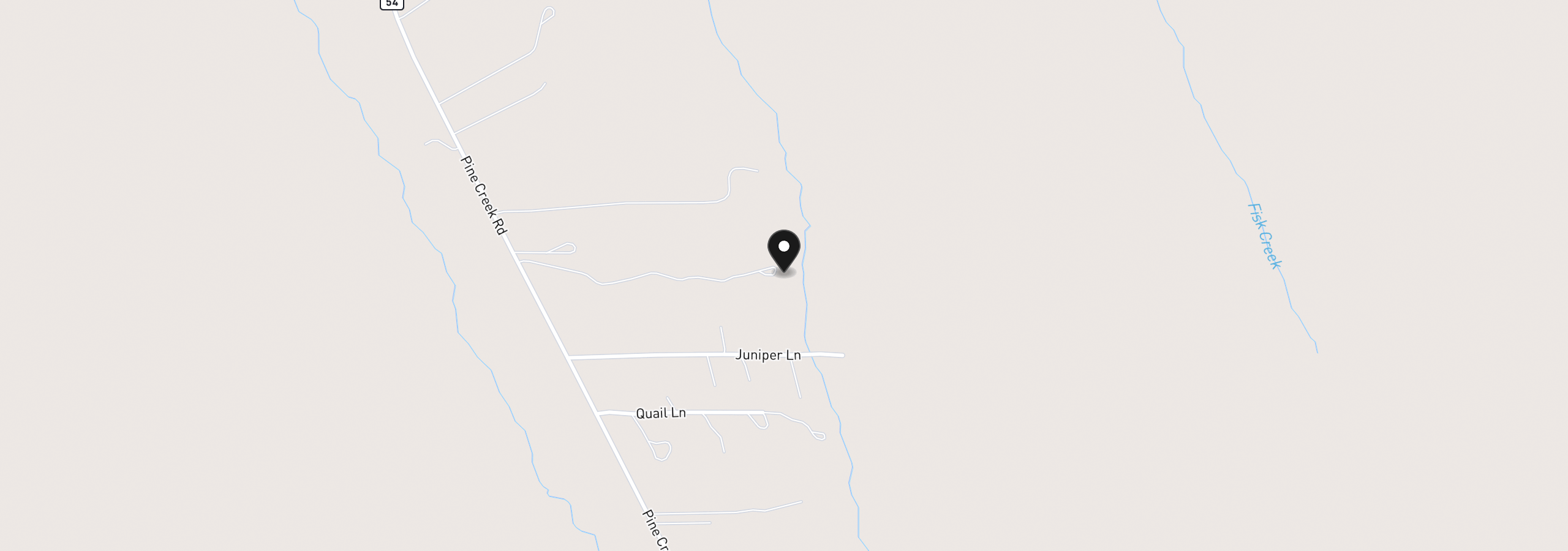 Map showing the location of 27847 Pine Creek Rd, John Day, OR 97845