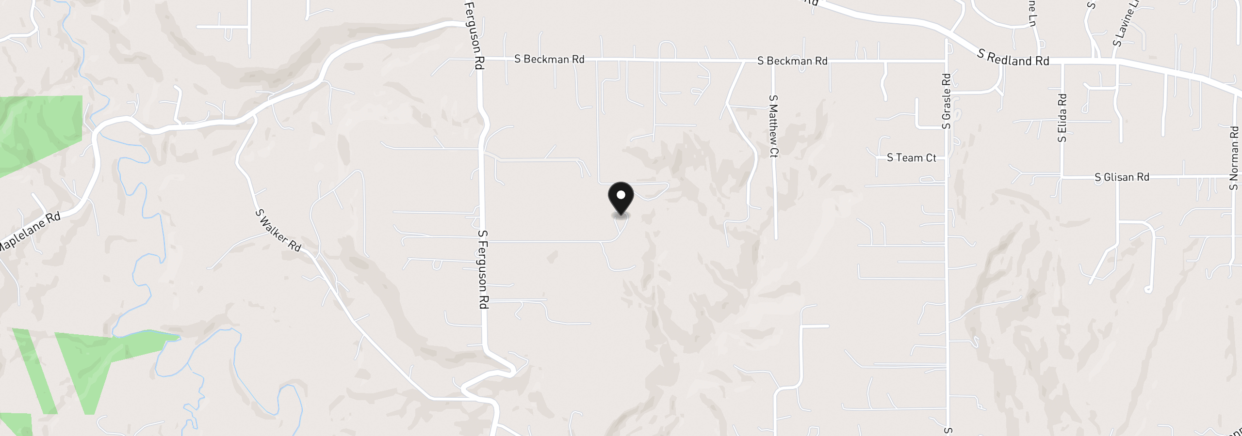 Map showing the location of 18380 S Ferguson Rd, Oregon City, OR 97045