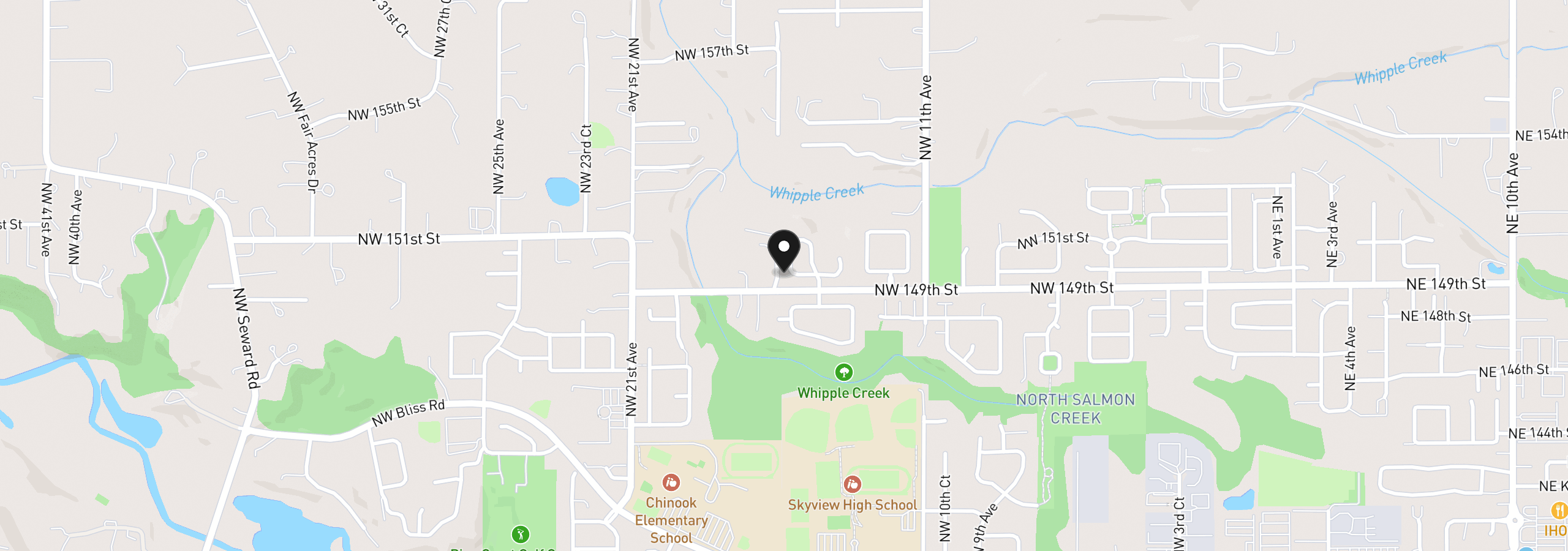 Map showing the location of 15002 NW 15th Ave, Vancouver, Wa 98685