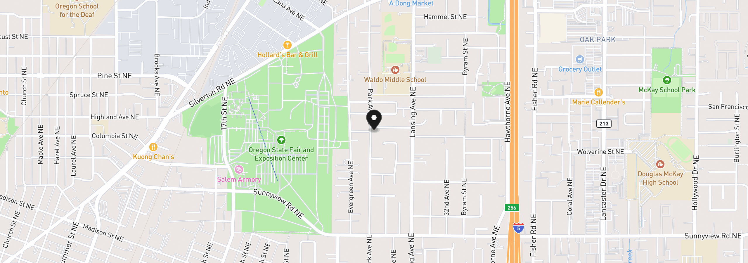 Map showing the location of 2806 Livingston Sta, Salem, OR 97301