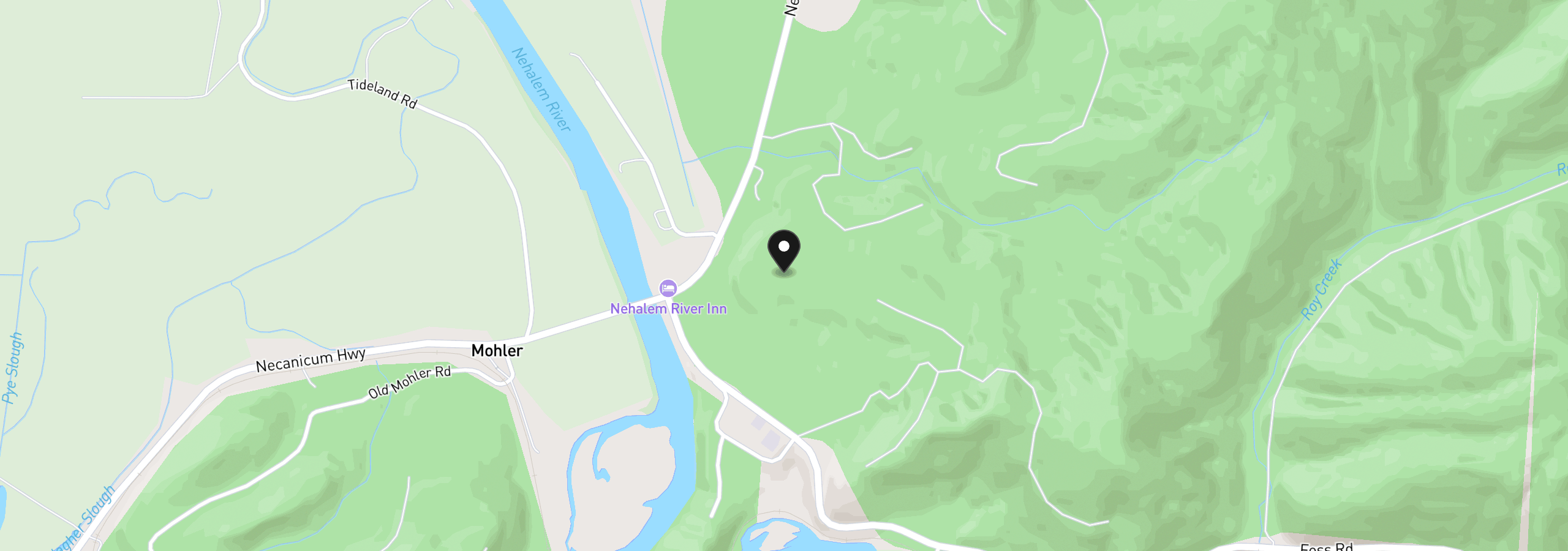 Map showing the location of 17100 Marshall Way, Nehalem, OR 97131