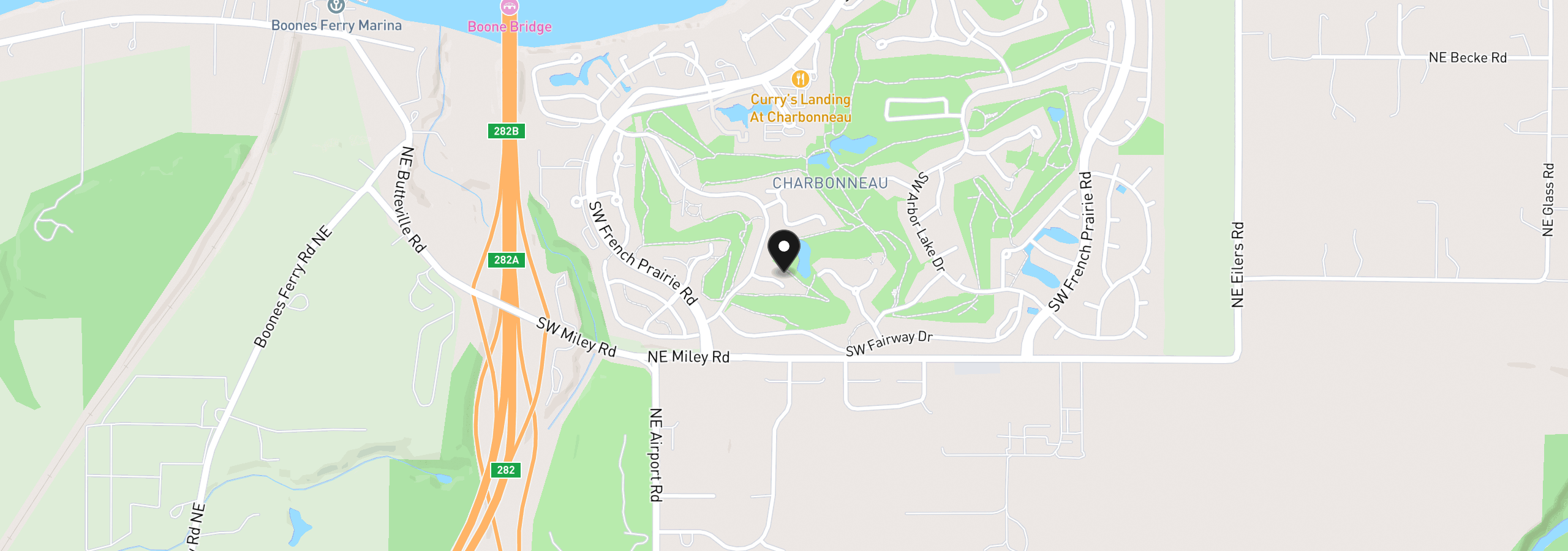 Map showing the location of 8055 SW Winchester Way, Wilsonville, OR 97070