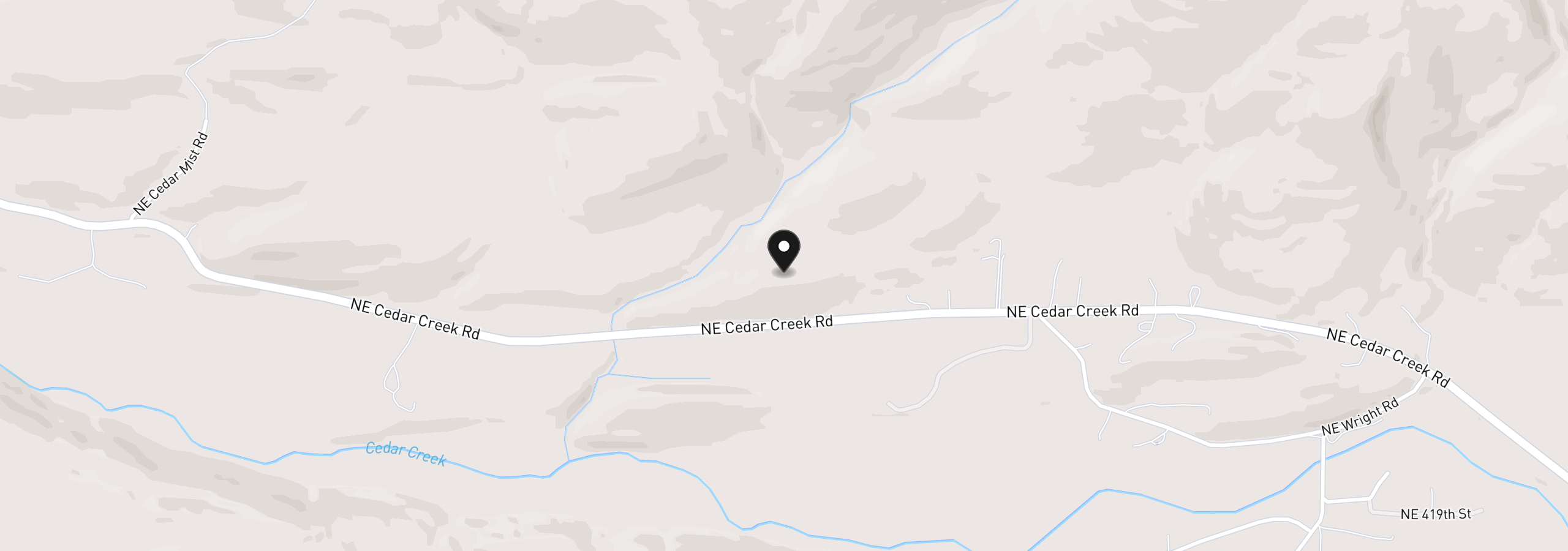 Map showing the location of 17808 NE Cedar Creek Rd, Amboy, Wa 98601