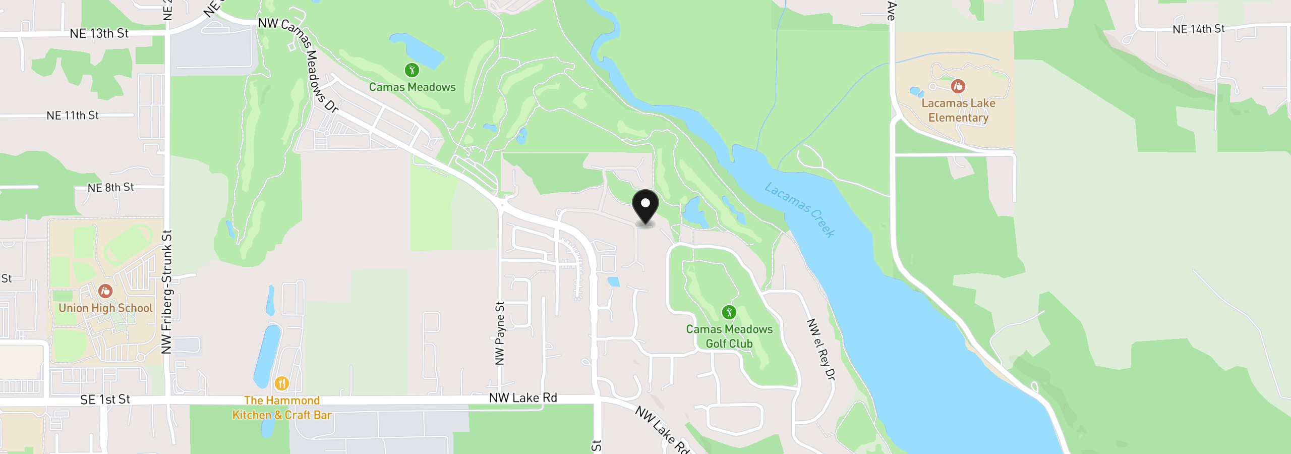 Map showing the location of 3439 NW McMaster Dr, Camas, Wa 98607