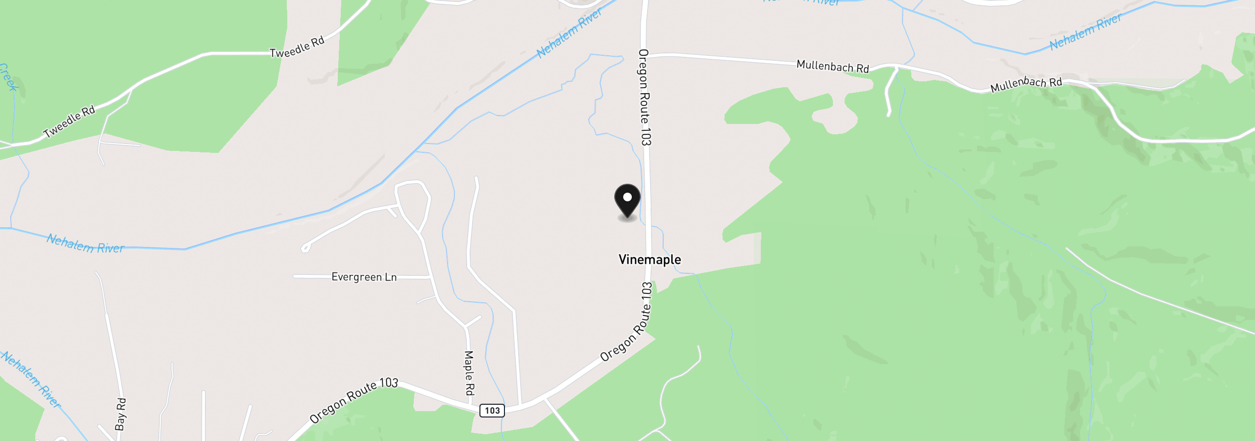 Map showing the location of 81070 Highway 103, Seaside, OR 97138