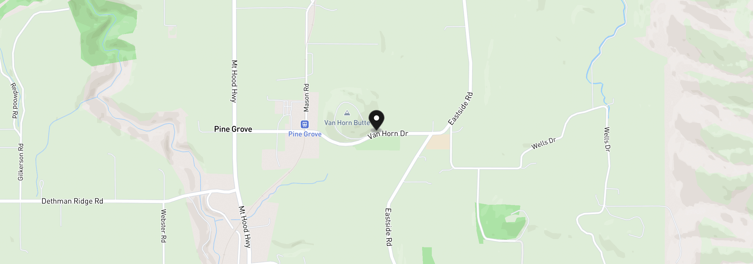 Map showing the location of 2650 Van Horn Dr, Hood River, OR 97031