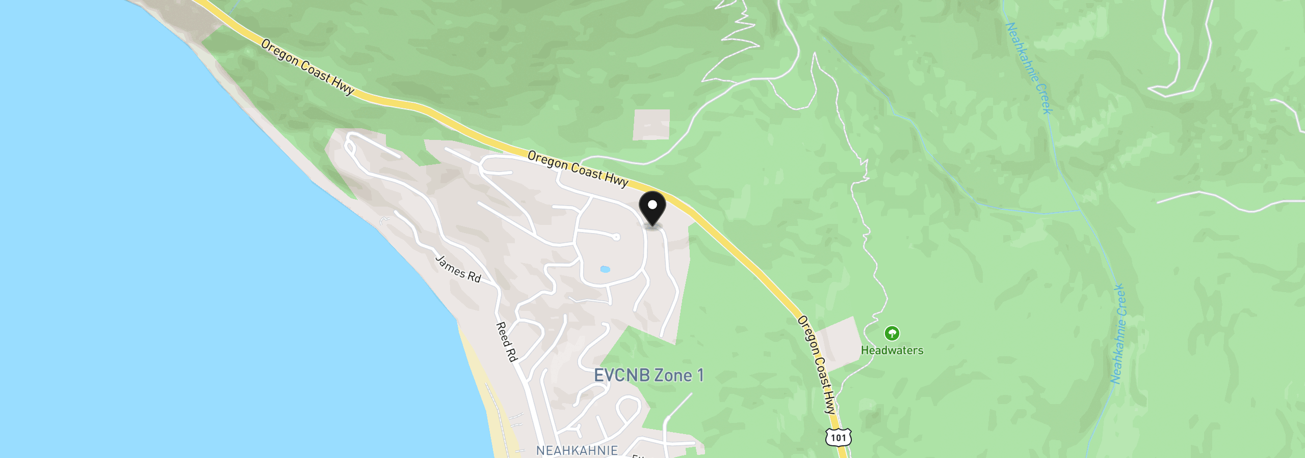 Map showing the location of Braeridge Dr 10, Manzanita, OR 97130