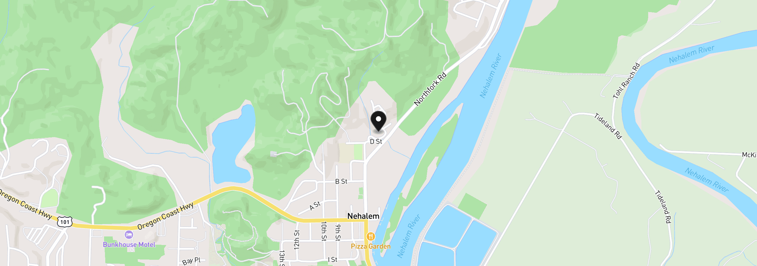 Map showing the location of 13150 D St 4, Nehalem, OR 97131