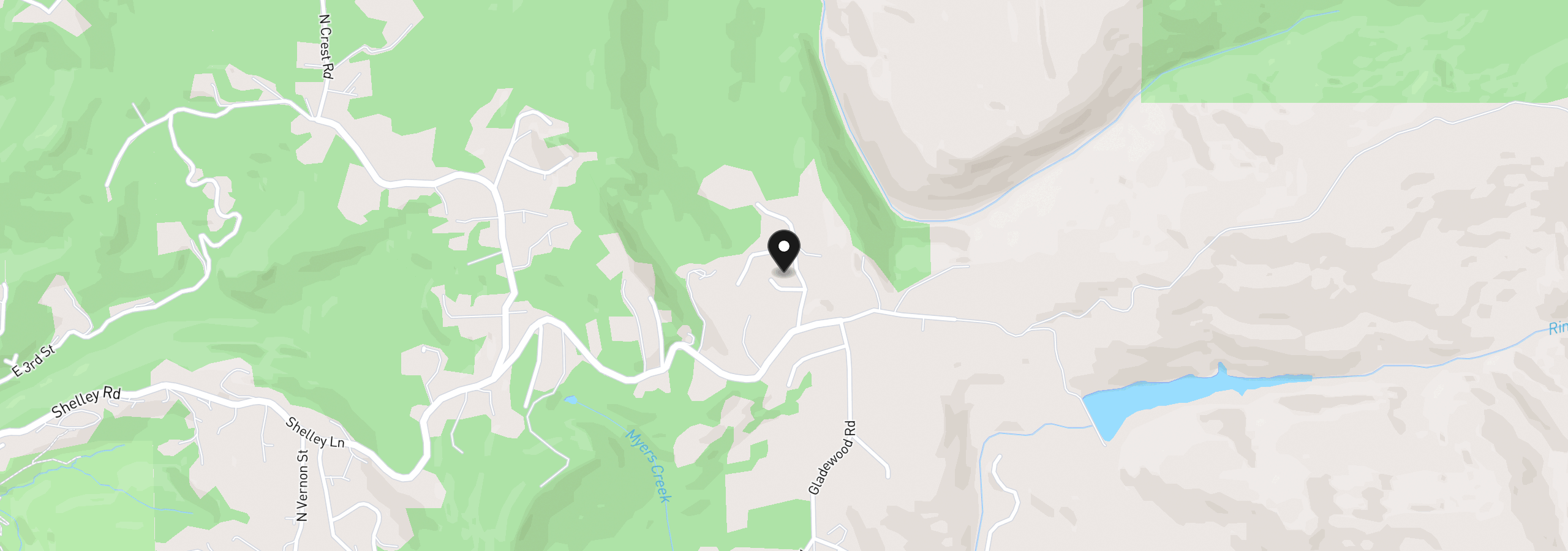 Map showing the location of 94805 Vista Ln, Coquille, OR 97423
