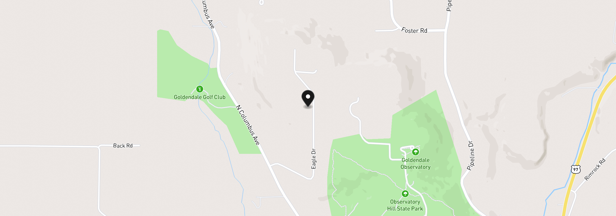 Map showing the location of Eagle Dr 20, Goldendale, Wa 98620