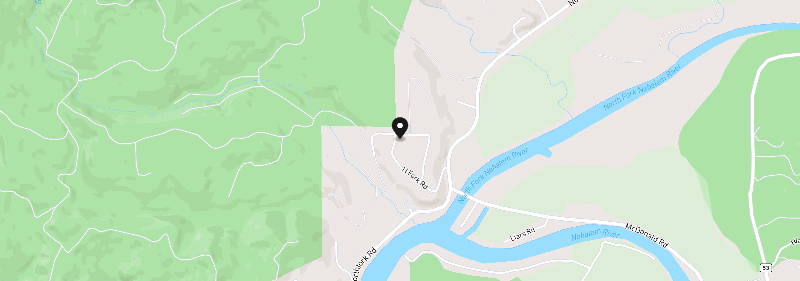 Map showing the location of Riverview Meadows Ln 20, Nehalem, OR 97131