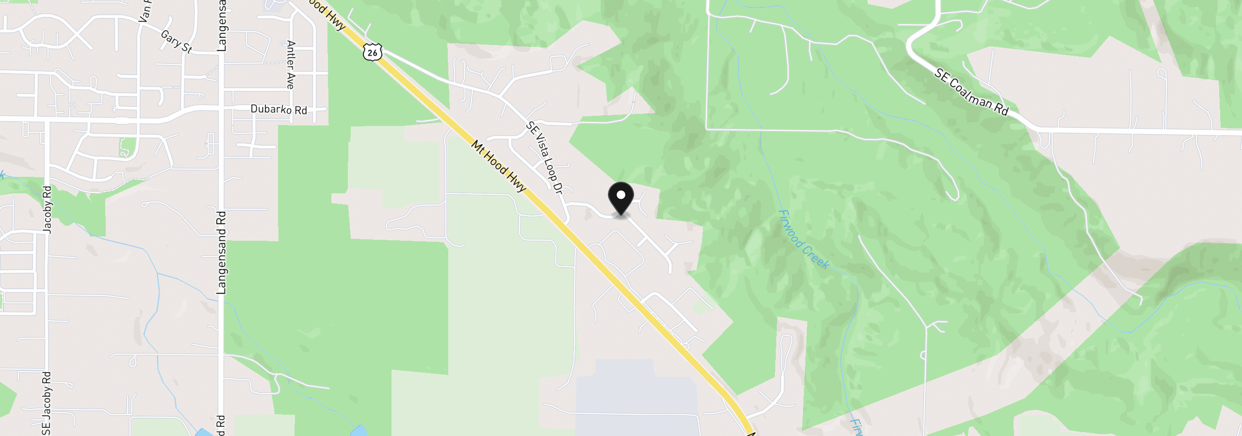 Map showing the location of 41770 Deschutes Ave 89, Sandy, OR 97055