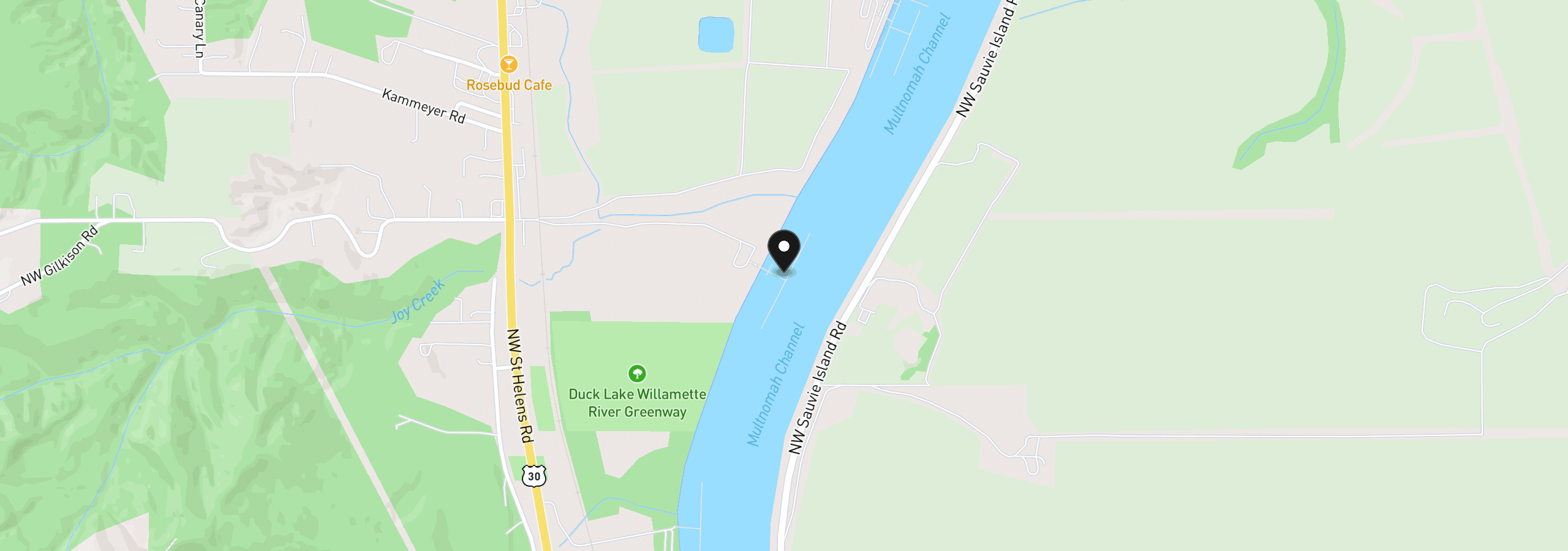 Map showing the location of 27448 NW Saint Helens Rd 350, Scappoose, OR 97056