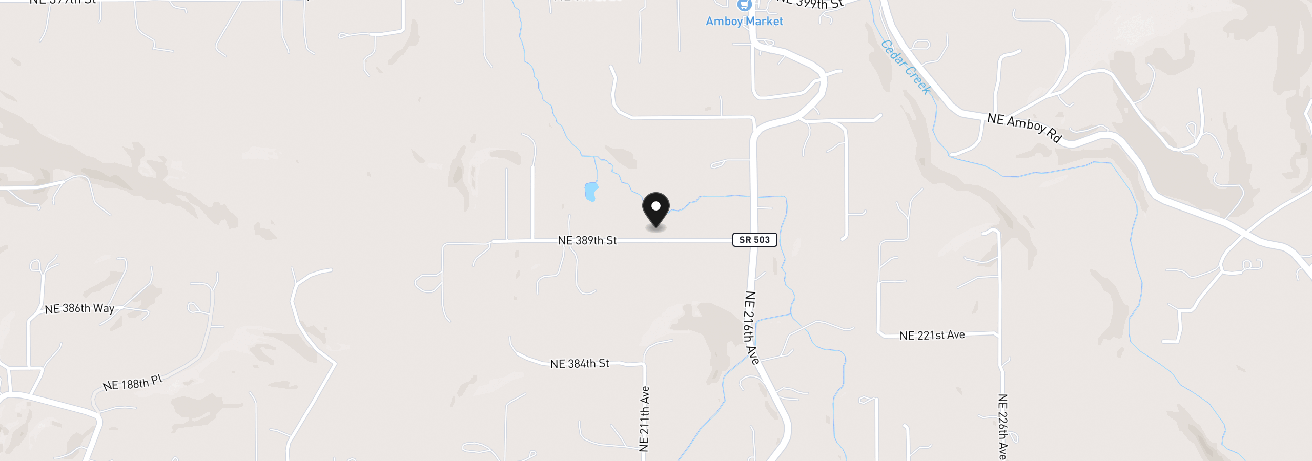Map showing the location of 0 NE 389th St, Amboy, Wa 98601