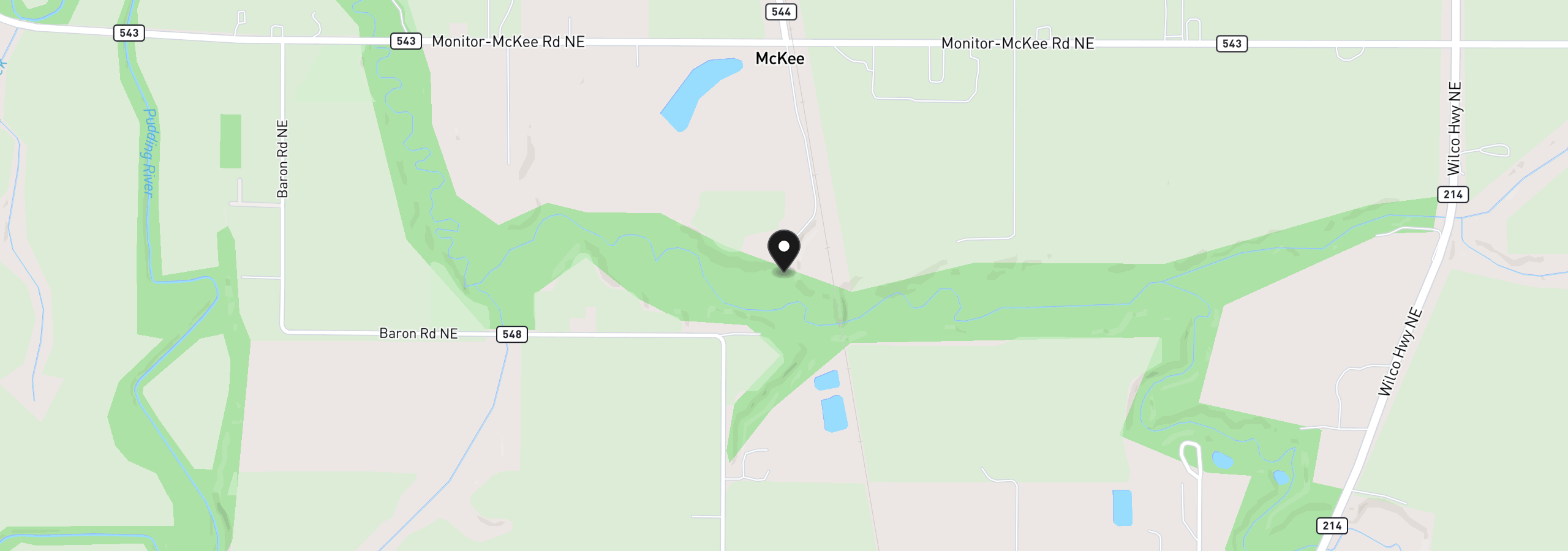 Map showing the location of 12356 Monitor McKee Rd, Woodburn, OR 97071