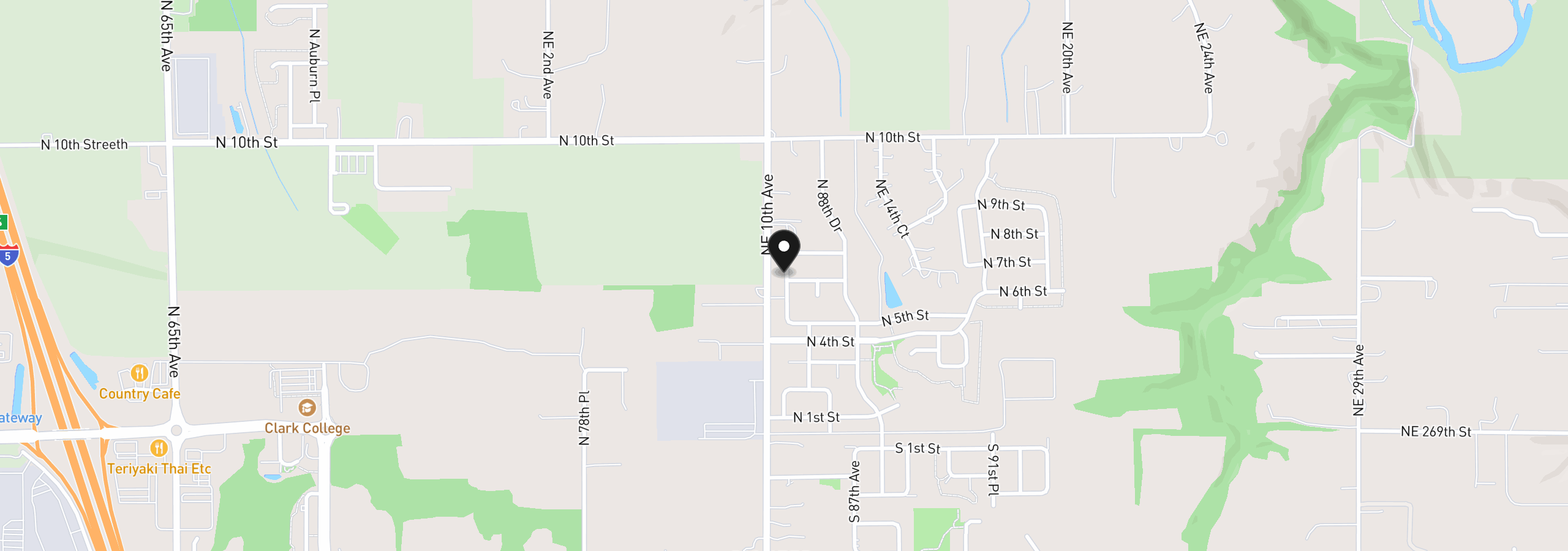 Map showing the location of 617 N Russet Pl 185, Ridgefield, Wa 98642