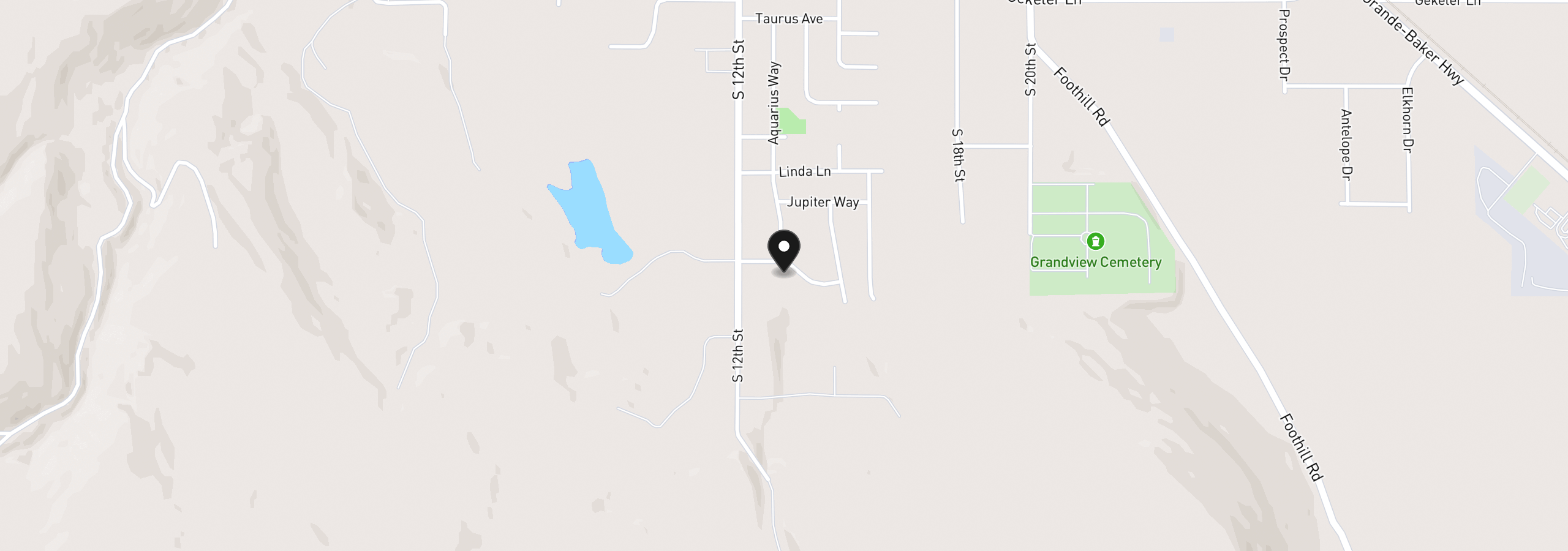 Map showing the location of 1902 Highland Dr, La Grande, OR 97850