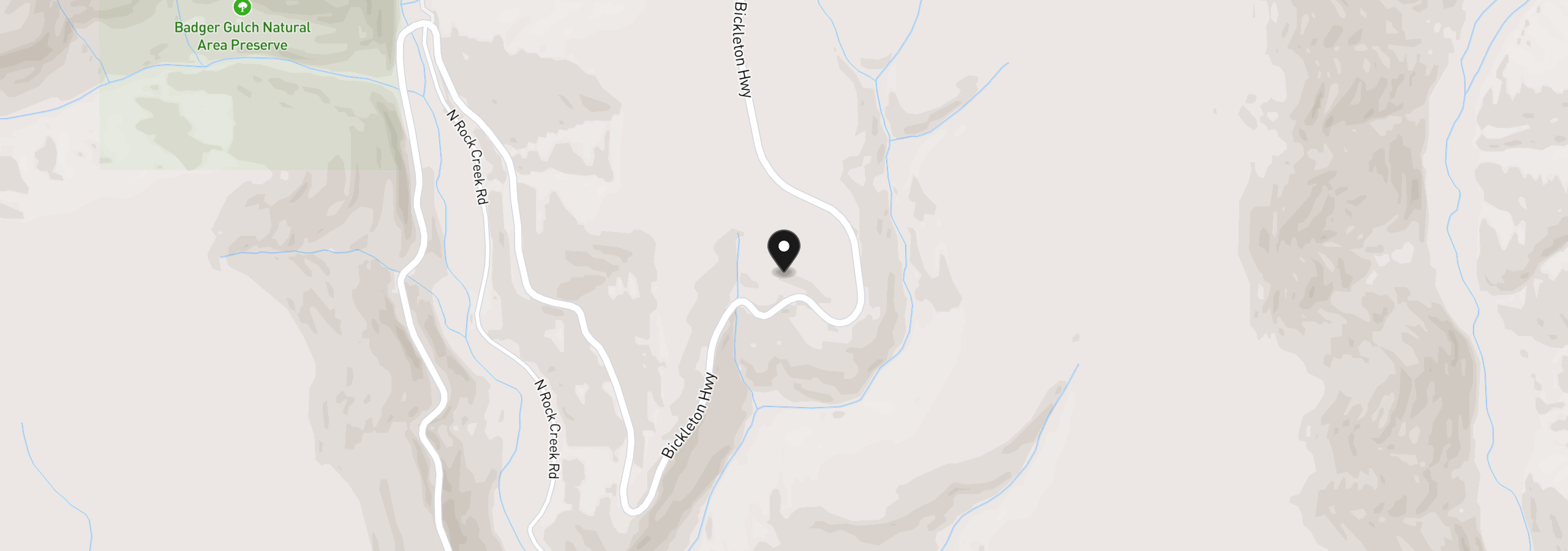 Map showing the location of Bickleton Hwy, Bickleton, Wa 99322