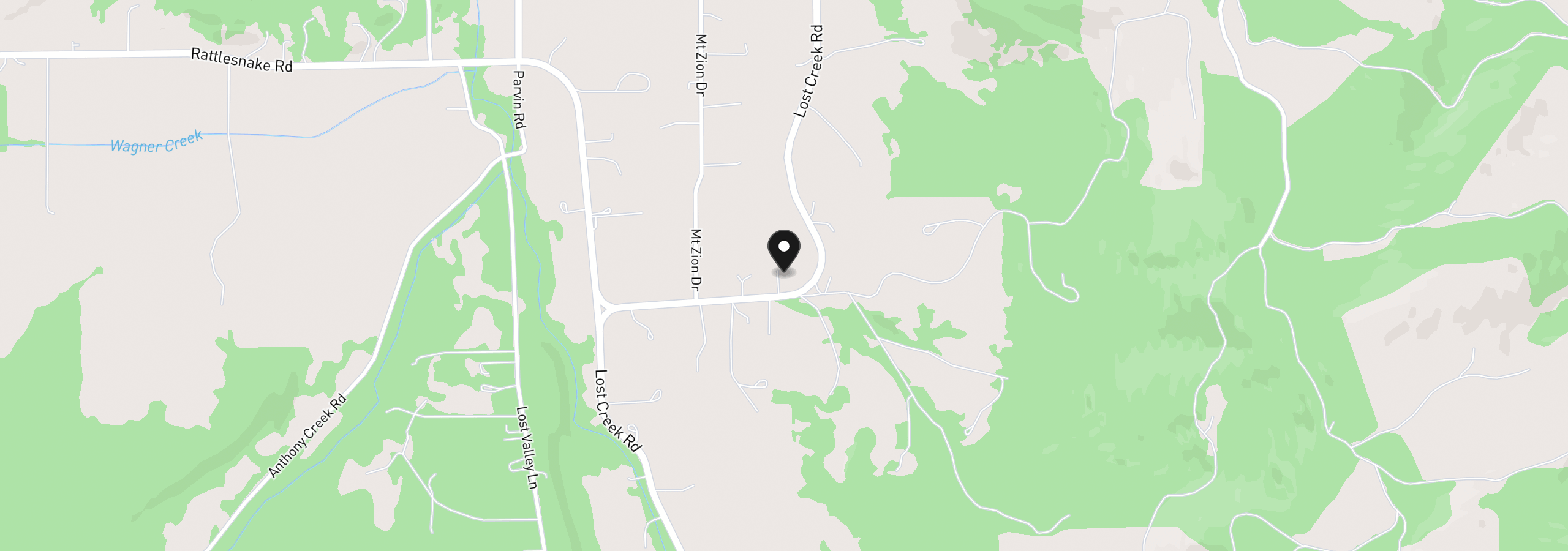 Map showing the location of 82086 Lost Creek Rd, Dexter, OR 97431