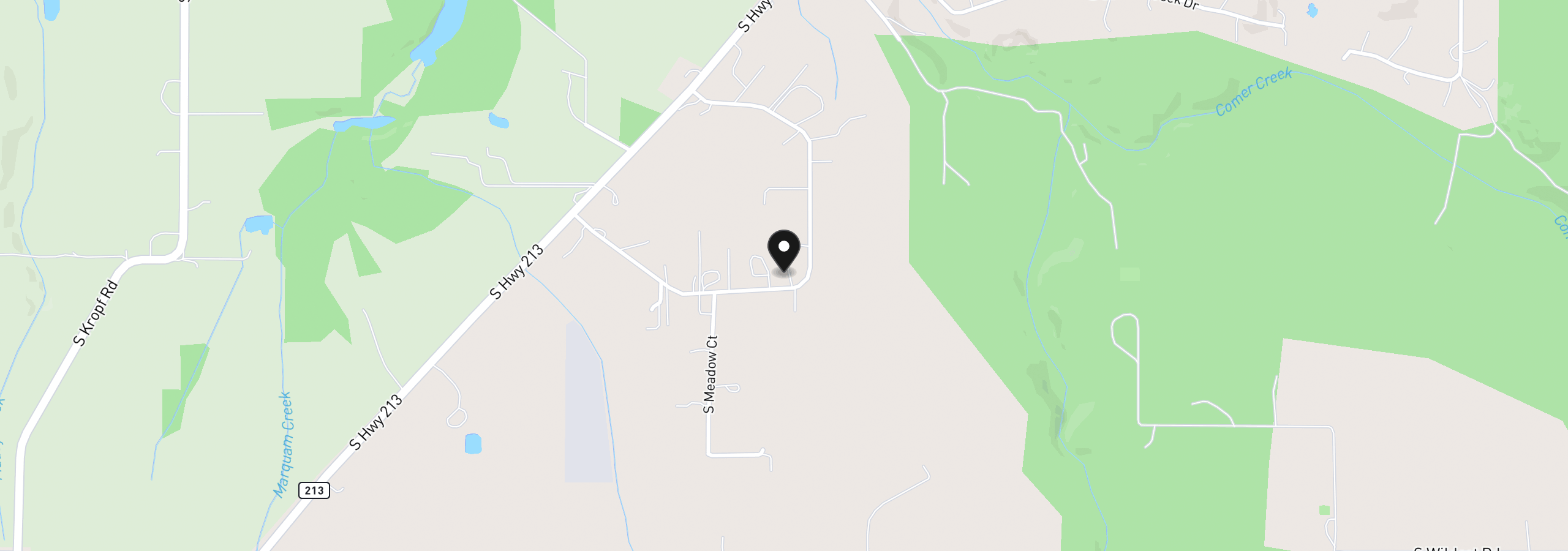 Map showing the location of 9915 Marquam Cir, Molalla, OR 97038