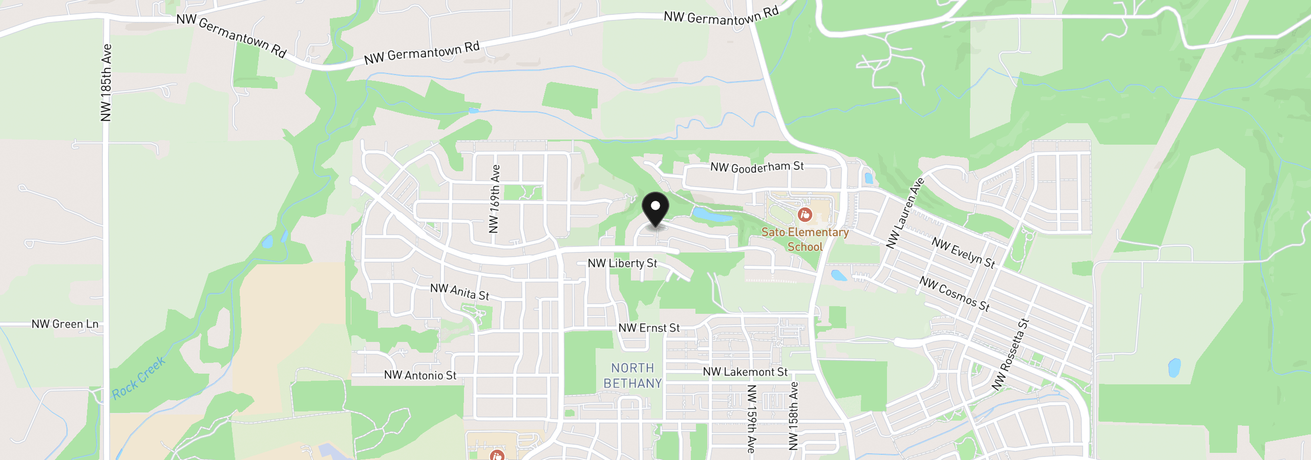Map showing the location of 16240 NW Holman Way L 100, Portland, OR 97229