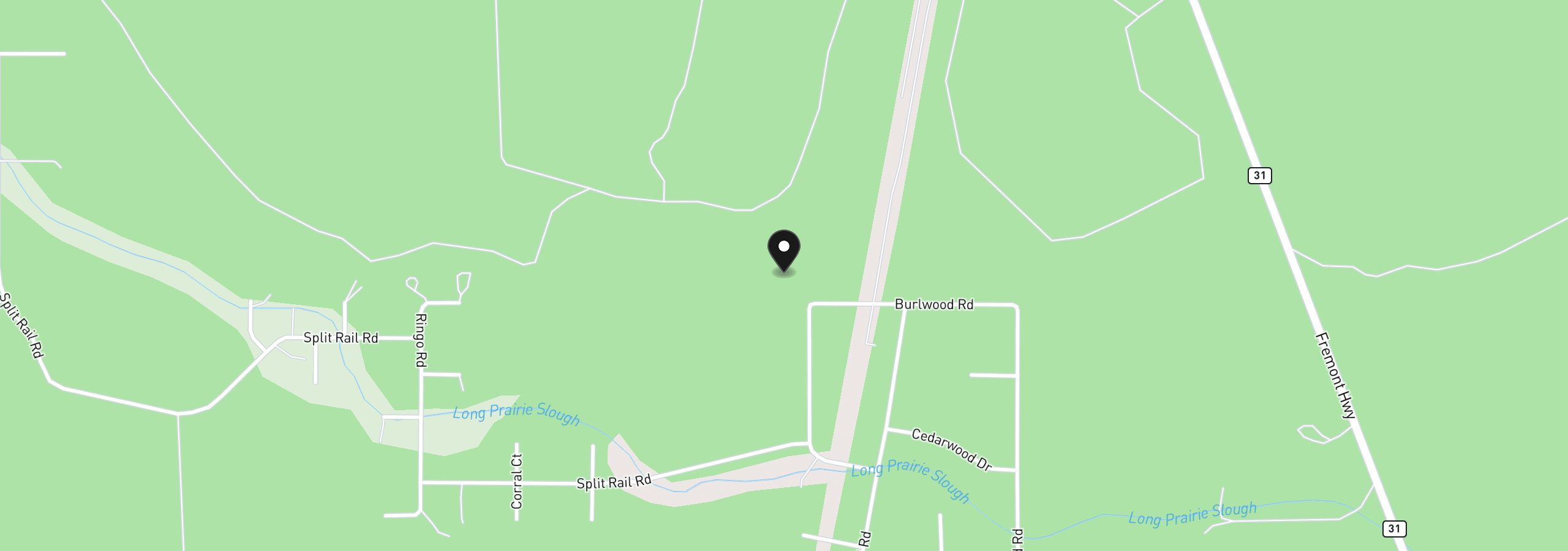 Map showing the location of 11309 Burlwood Dr, La Pine, OR 97739