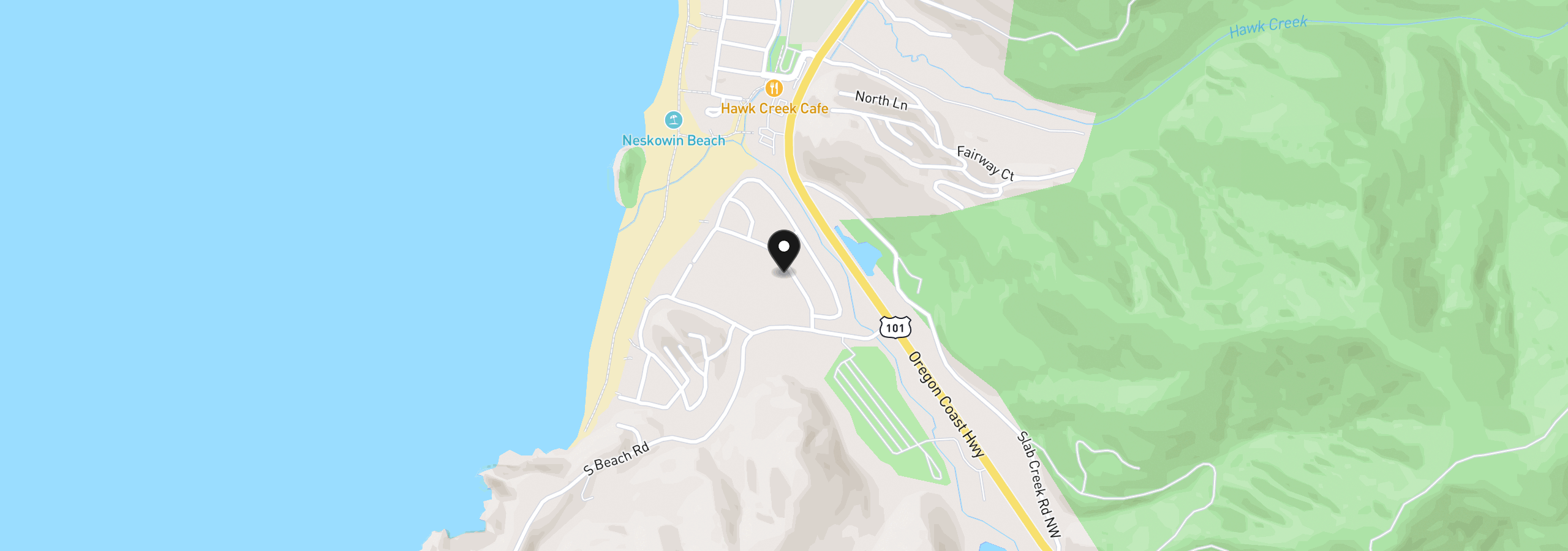 Map showing the location of 49800 Proposal Rock Loop, Neskowin, OR 97149