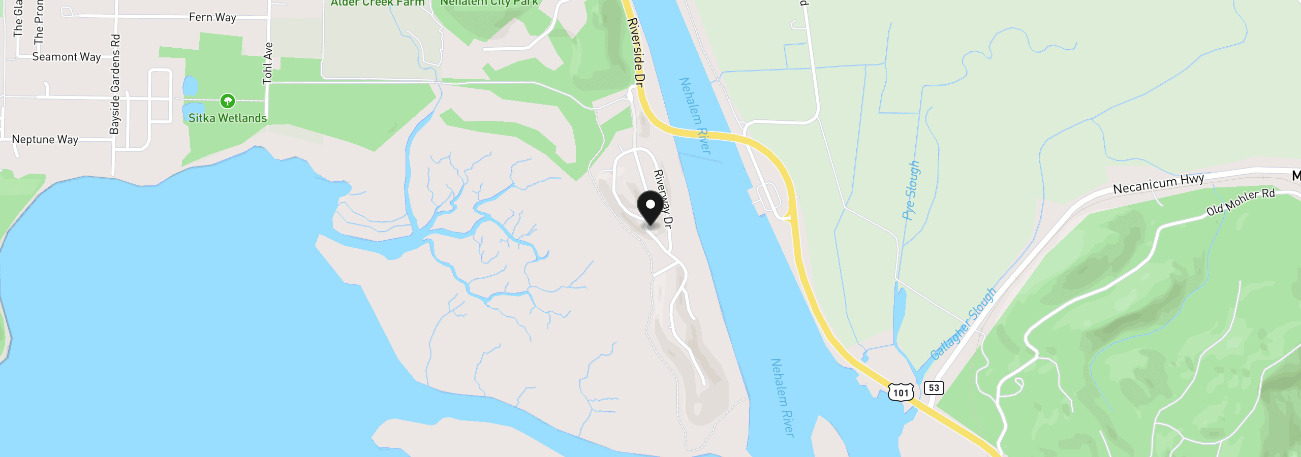 Map showing the location of Nehalem Point Dr 29, Nehalem, OR 97131