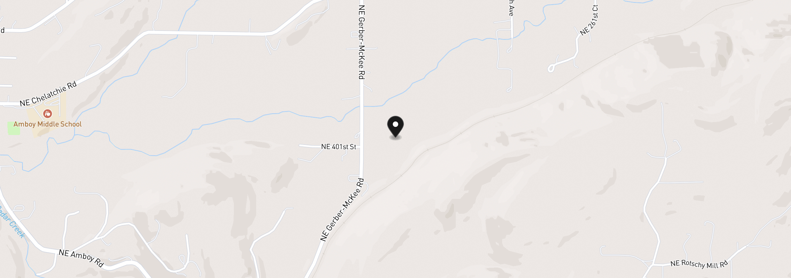 Map showing the location of 39827 NE Gerber McKee Rd, Amboy, Wa 98601